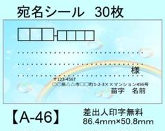 宛名シール30枚【A-46】メッセージ/ラベル/差出人/シール/ハンドメイド