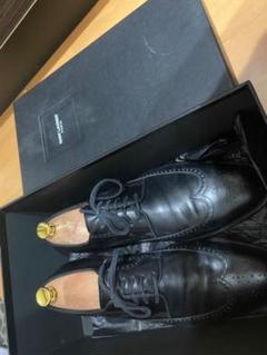 イヴサンローラン YSL 革靴 レザーシューズ ブラウン 茶 25.5