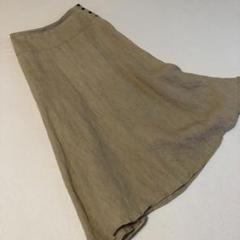 pas de calais パドカレ ロングフレアスカート リネン100