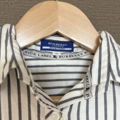 バーバリーブルーレーベル　ボウタイ　黒　トップス　パフスリーブ　サイズ38 即決 BURBERRY バーバリー ブルーレーベル ノバチェック
