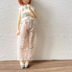 22cmドール服 アウトフィット ニット素材のレースパンツ 3点 注意事項あり