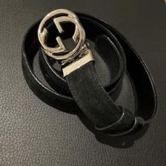 GUCCI ブラックレザー ベルト 75-30 a17 GUCCI グッチ ピンバックル レザーベルト 75 30 ブラック