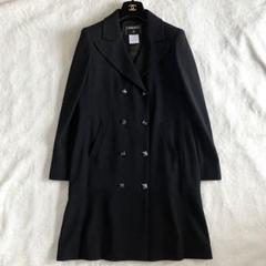 希少美品 シャネル ココ 艶消し金ボタン アルパカチェスター
