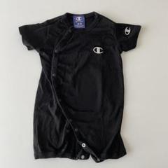 Champion 半袖ロンパース 黒 60-70cm