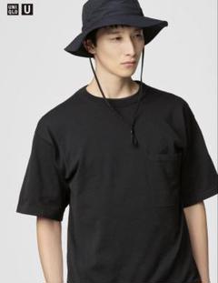 【新品・未使用】UNIQLO U クルーネックセーター半袖 L ブラック　黒色
