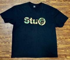 STUSSYステューシーカモフラロゴ Tシャツ 2XL