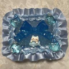 小物ケース カードケース ブルー リボン クジラ ジンベイザメ ねこ イルカ