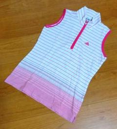 【美品】adidas golf レディース モックネック ジップアップシャツ M