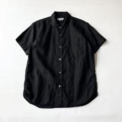 MARGARET HOWELL 黒 半袖 Tシャツリネン100 MARGARET HOWELL リネンTシャツ Mサイズ ブラック 半袖