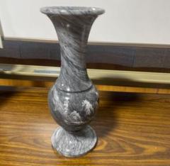 灰色の大理石風花瓶 高級大理石 骨董品 美術品 置物