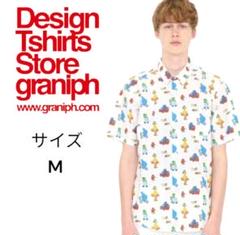 【セサミストリートコラボ】 グラニフ 半袖シャツ 総柄 graniph M
