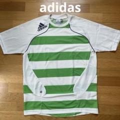 adidas ストライプウェア 白/緑　サイズM