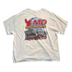 7TSM2【GILDAN】レージングカー　バックプリントTシャツ古着used