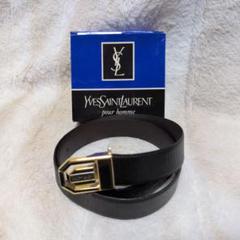 SAINT LAURENT】イヴサンローラン“YSL”ゴールドバックルベルト