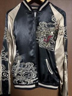 スカジャン雲龍×昇り鯉☆リバーシブル☆Mサイズ☆美中古 スカジャン雲龍×昇り鯉☆リバーシブル☆Mサイズ☆美中古