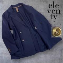 イレブンティ eleventy テーラードジャケット イタリア製 ネイビー M 定価約6万 極美品 eleventy ダブル テーラードジャケット サイズ