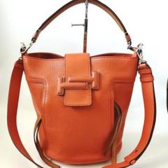 贈り物 ❤美品❤ トッズ 2wayショルダーバッグ ダブルT オレンジ 899 バッグ