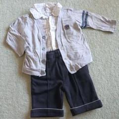 ファミリア シャツ カーディガン ショートパンツセット