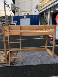 福岡市限定】ロフトベッド 無印良品 セミシングル パイン材 ※廃