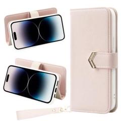 ピンク 手帳型 iPhoneケース スタンド機能付き