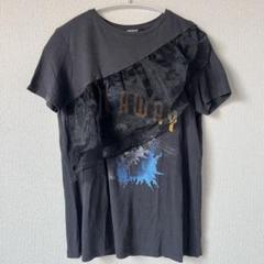 ZARA Tシャツ ロックTシャツ　ブラック　フリルのサムネイル