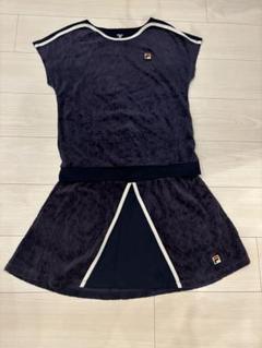 kei フィラ　テニスウェア　ベロア素材　セットアップ　美品　M FILA フィラ テニスウェア レディース ワンピース VL2936 2024FW