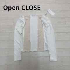 Open CLOSE デザイン ラッフル長袖カットソー