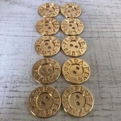 金属製　❣️時代物❣️ ボタン　❣️金色❣️2つ穴❣️21mm❣️10個❣️
