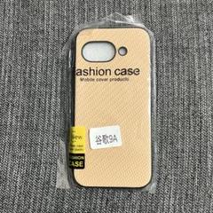 Google Pixel 9a ケース アプリコット レザー 編み目柄