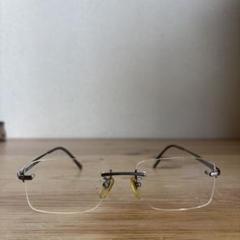 BVLGARI 眼鏡フレーム リムレス 紳士 ブラウン 鯖江 日本製