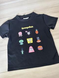スポンジボブ　黒Tシャツ　120