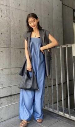 極美品✨MAISON SPECIAL ベアトップ オールインワン デニム M