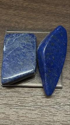 ラピスラズリ　ラフ　タンブル　 ルース　2個セット