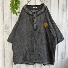 perushu ペルーシュ 半袖 tシャツ ゆるだぼ ワンポイントロゴ 古着 L
