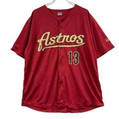 ヒューストン・アストロズ　MLB ユニフォーム　赤　XL　ワグナー【4914