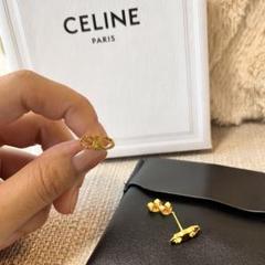 CELINE セリーヌ トリオンフ ボールドフープ ピアス 片耳のみ CELINE セリーヌ トリオンフ ボールドフープ ピアス｜Yahoo