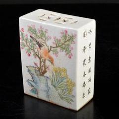 中国 粉砕 漢詩花鳥文 香炉 陶枕 C 6703E m59529967147_1.jpg?1707892877