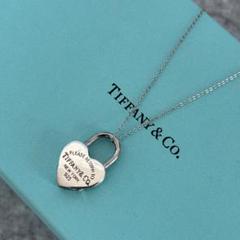 美品 ティファニー ハート カデナ リターントゥ ネックレストップ 南京錠 Tiffany＆co ティファニー リターントゥ・ハート カデナロック
