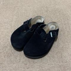美品　ビルケンシュトック ボストン41 スエード　黒　レギュラー幅　ブラック ビルケンシュトック BIRKENSTOCK ボストン サンダル メンズ 普通