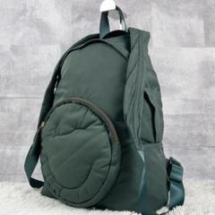 美品 アニヤハインドマーチ ナイロン バックパック スマイリー ロゴ型押し 緑 美品 アニヤハインドマーチ ナイロン バックパック スマイリー