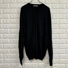 cruciani ダークグリーン Vネック クルチアーニ シルク カシミヤ