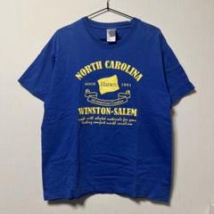 Hanes ヘインズ ロゴカットソー Tシャツ XL ブルー 古着のサムネイル