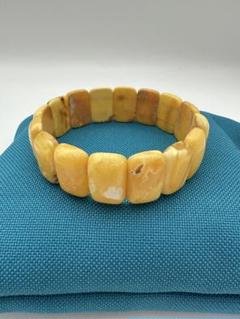 ☆天然☆ バルト海産 天然アンバー 蜜蝋レディースブレスレット フリーサイズ