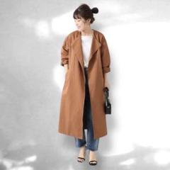 スピック&スパン spick and spanノーカラートレンチコート
