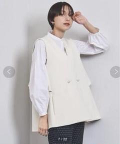 UNITED ARROWS SPONGY パールモチーフ バックペプラムベスト UNITED ARROWS（ユナイテッドアローズ）の「SPONGY パール
