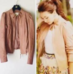 Chesty チェスティ ぺプラム レザージャケット 近年モデル ラムレザー Schott N.Y.C ショット 218W WOMENS ラムレザー ONE STAR