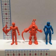 スーパー戦士 消しゴム バンダイ製 超電子バイオマン フィギュア 青 橙