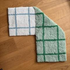 MIYOSHI RUG チェック柄ラグ L字型　コーナーラグ MIYOSHI RUG チェック柄ラグ L字型 コーナーラグ - メルカリ