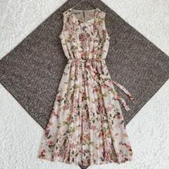 極美品✨ローラアシュレイ ロングワンピース ベルト フレア 花柄 洗える ピンク 極美品✨ローラアシュレイ ロングワンピース ベルト フレア 花柄