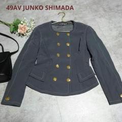 49AV.ジュンコシマダ　ジャケット　ノーカラージャケット　金ボタン　9号　Мのサムネイル